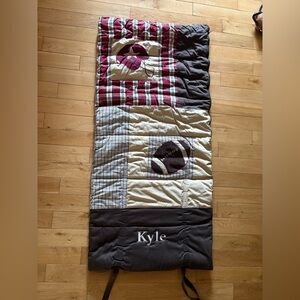 Pottery Barn Kids "Kyle" football themed sleeping bag